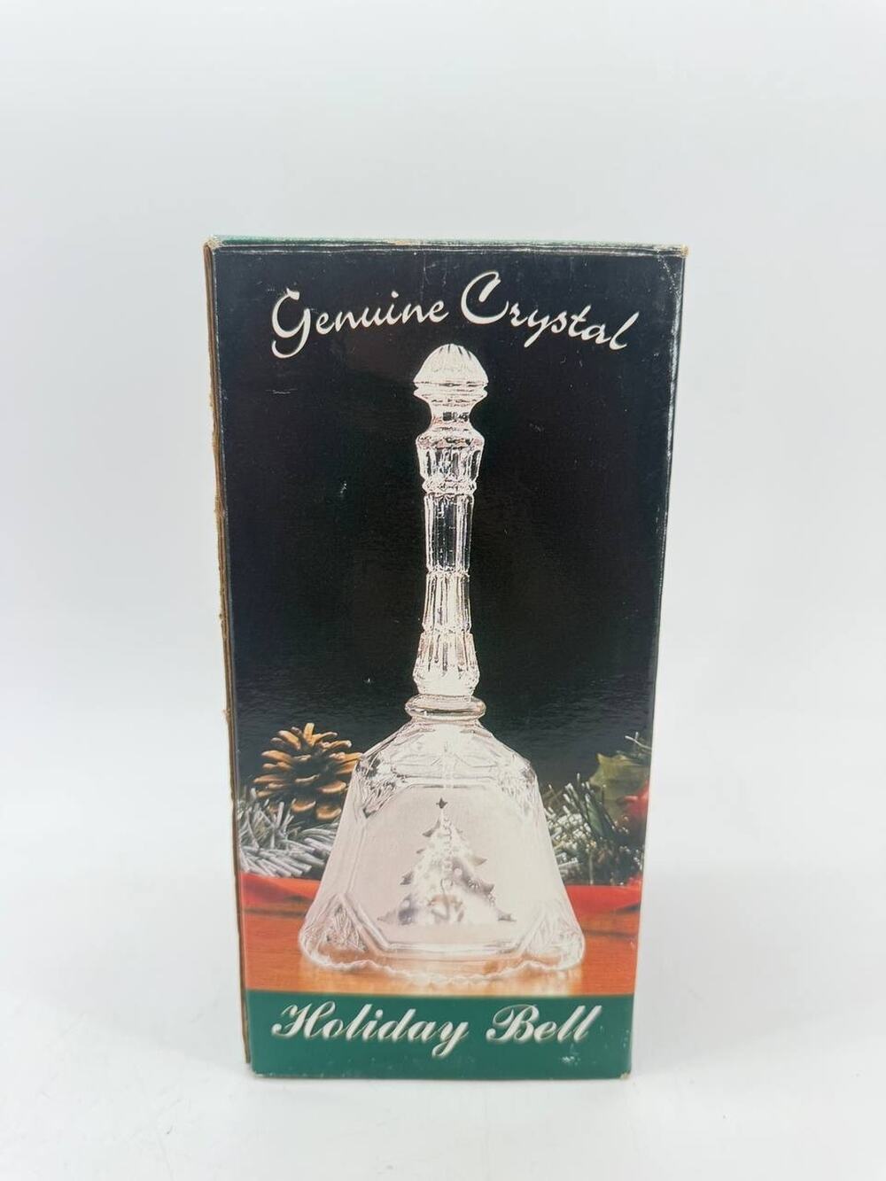 24% Lead Crystal Christmas Holiday Bell Etched Tree 70123 ST5 Original Box